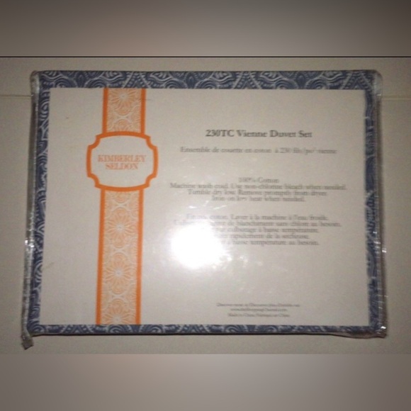 Kimberley Seldon Full/Queen Duvet Cover Set 3Pc New - Picture 3 of 4